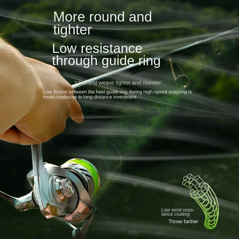 Línea de pesca trenzada LINNHUE X12 100M/150M/300M línea de PE de fuerte abrasión línea de pesca de tracción fuerte fuerza - imagen 2