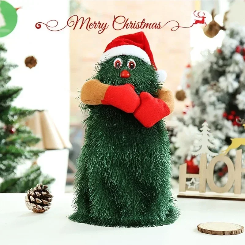 Muñeco de peluche eléctrico verde para Navidad – Baila y canta