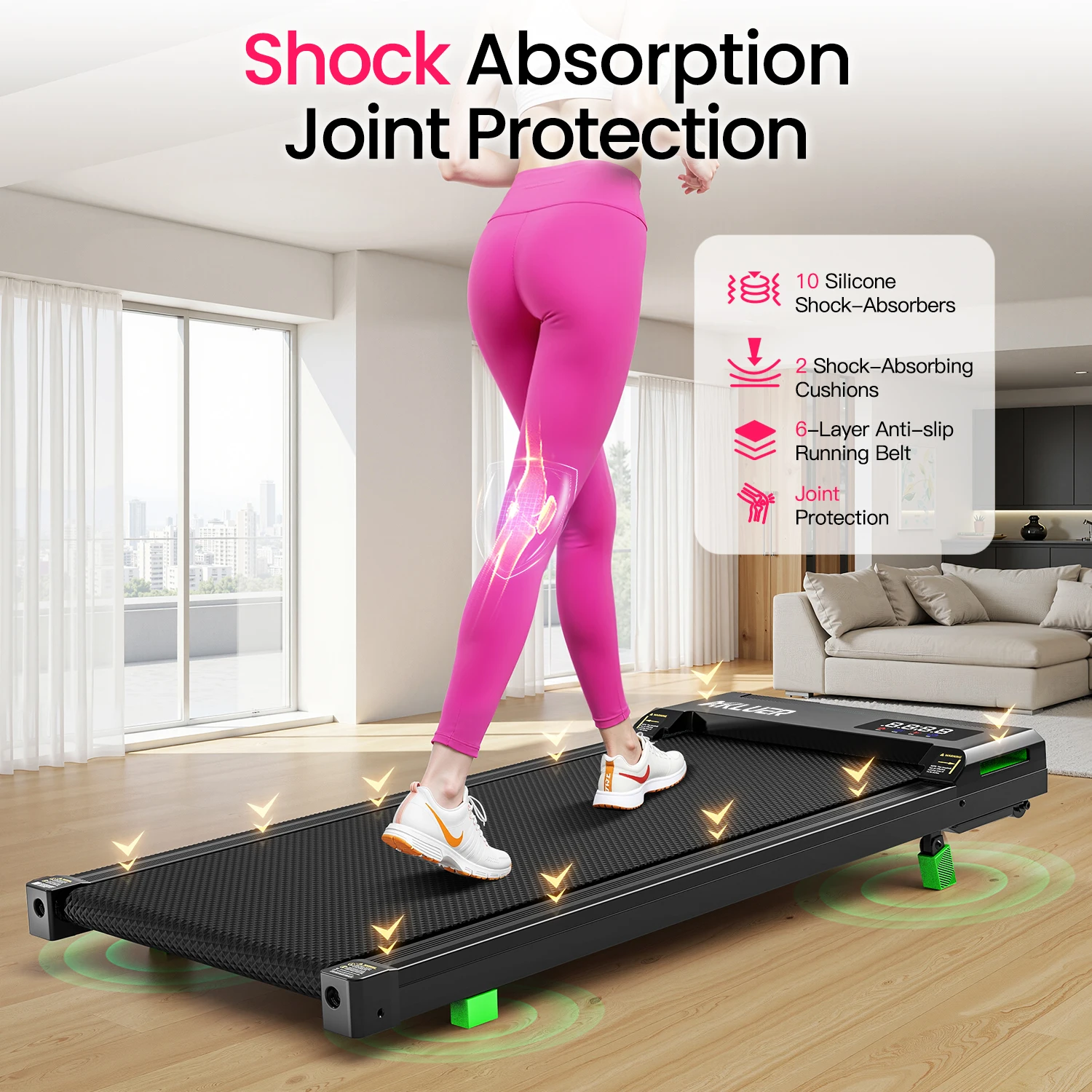 Akluer P03B Cinta de correr plegable con pantalla LED y control remoto - imagen 4