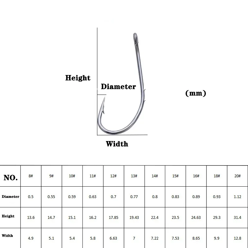 Anzuelos de Pesca con púas en la espalda, 200 Uds., anzuelo con mango largo, púas para Pesca en el mar, Lucio ры Jayaв Ramon крюч®к Pesca accesorios - imagen 5