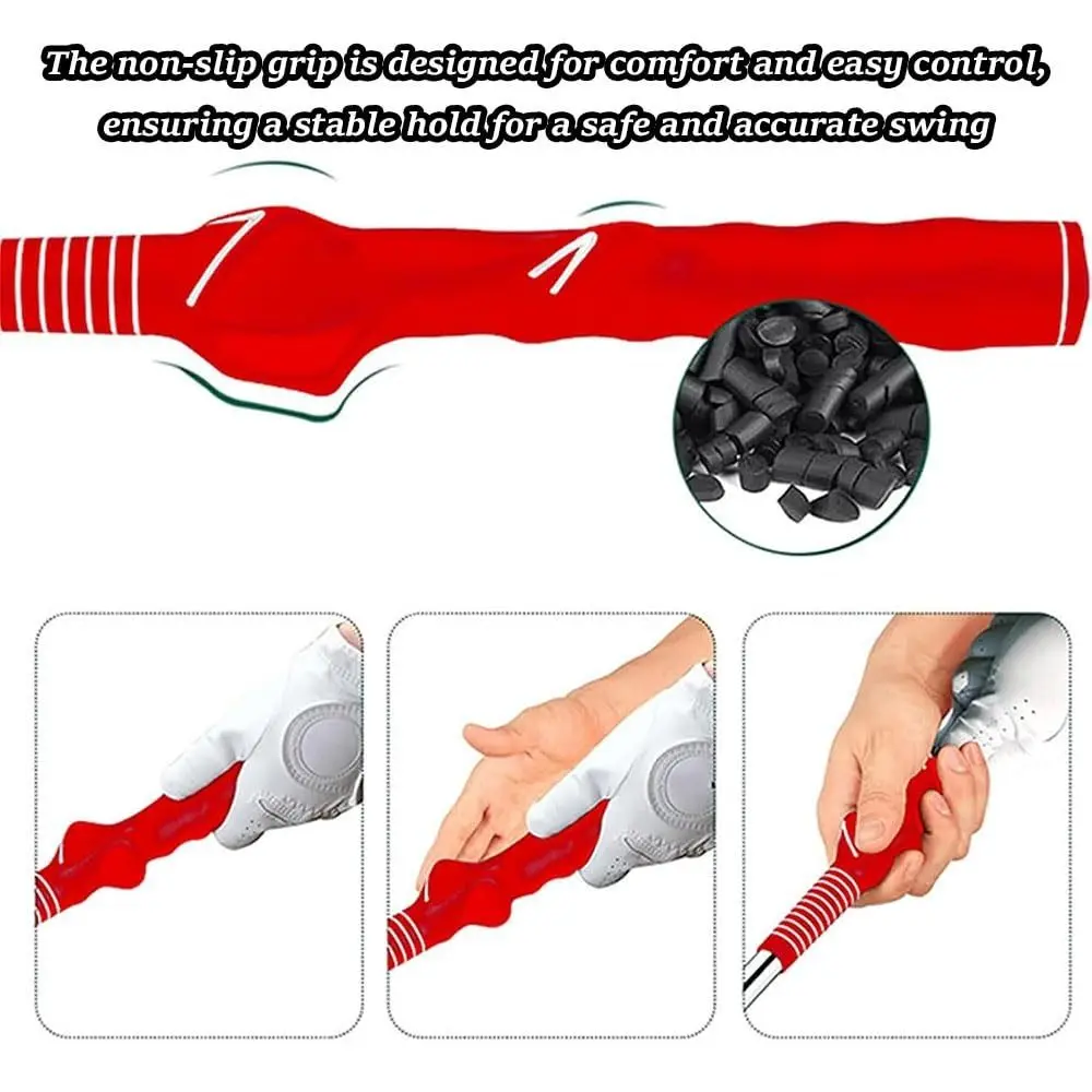 Ayuda de entrenamiento de Swing de Golf retráctil, entrenamiento de fuerza y ritmo, entrenador de agarre de Golf portátil con comentarios de clic - imagen 3