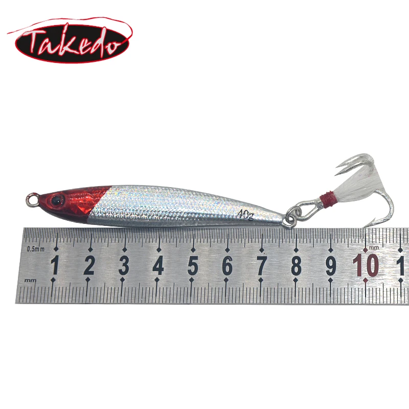 TAKEDO 20G 40G 60G Jigging Lokken Zeevissen Jigbait Zoutwater Lepel Wobbler Kunstaas Voor Tonijn bas - imagen 5