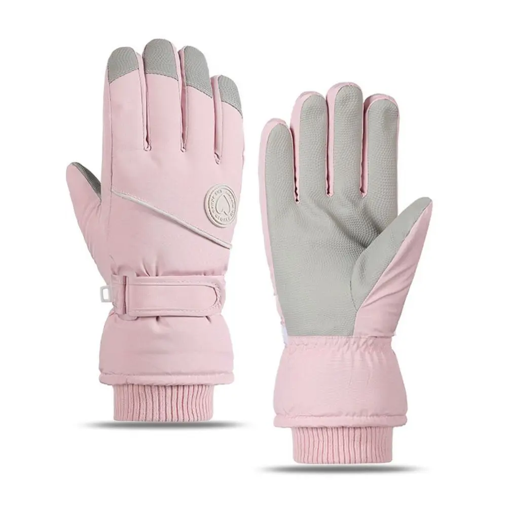 Guantes cálidos de invierno a la moda para mujer, guantes térmicos gruesos impermeables a prueba de viento, guantes de nieve con pantalla táctil para deportes al aire libre - imagen 3