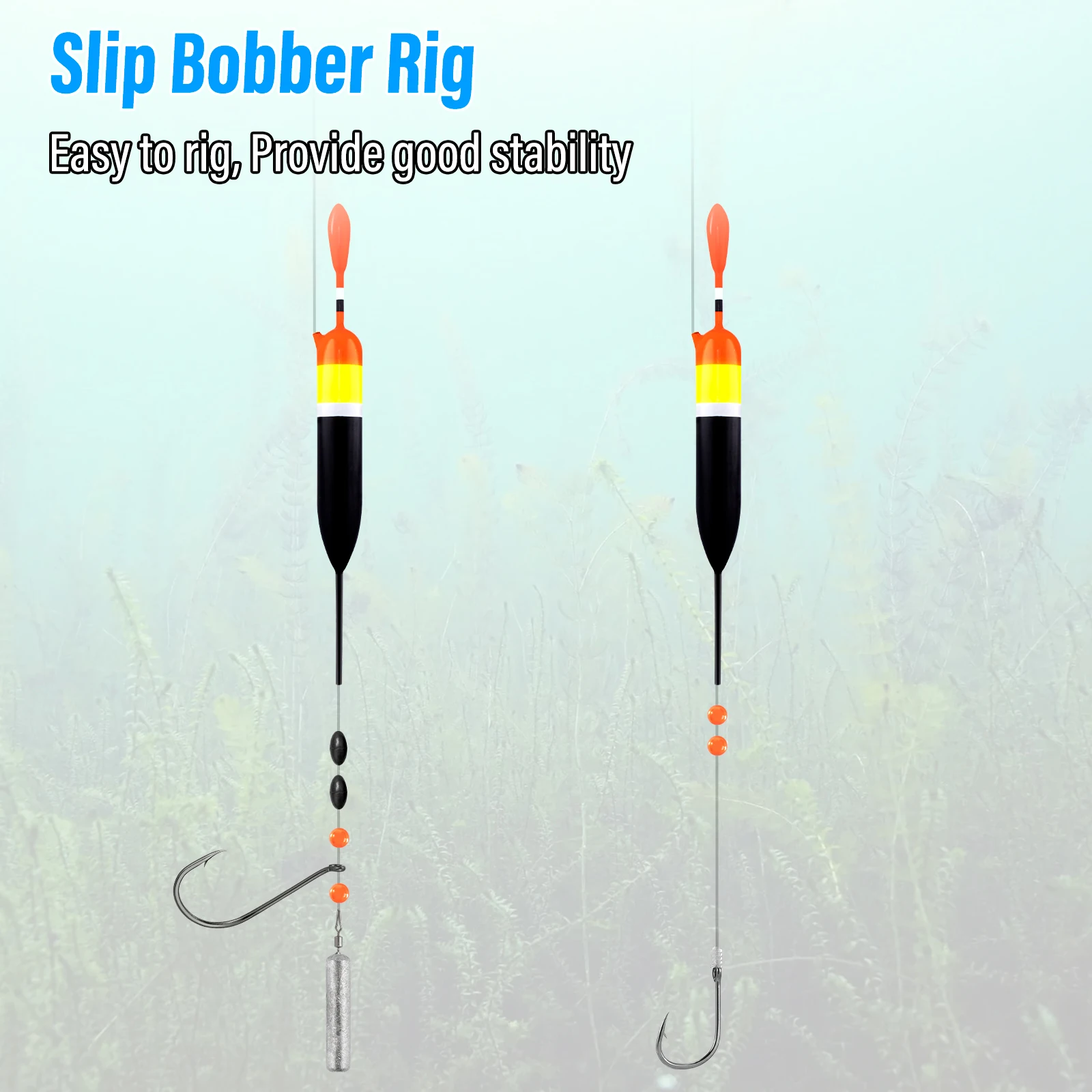 5 uds Bobbers de pesca flotadores antideslizantes ABS flotadores de pesca deslizantes de agua dulce para plataforma Bobber Crappie Panfish trucha lubina Walleye - imagen 3