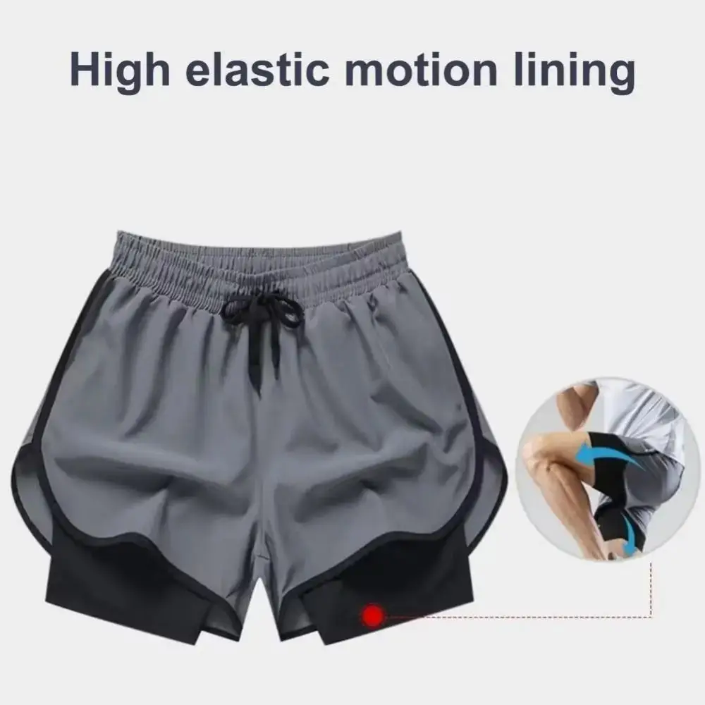 Pantalones cortos running 2 en 1 – Secado rápido y transpirables hombre - imagen 2