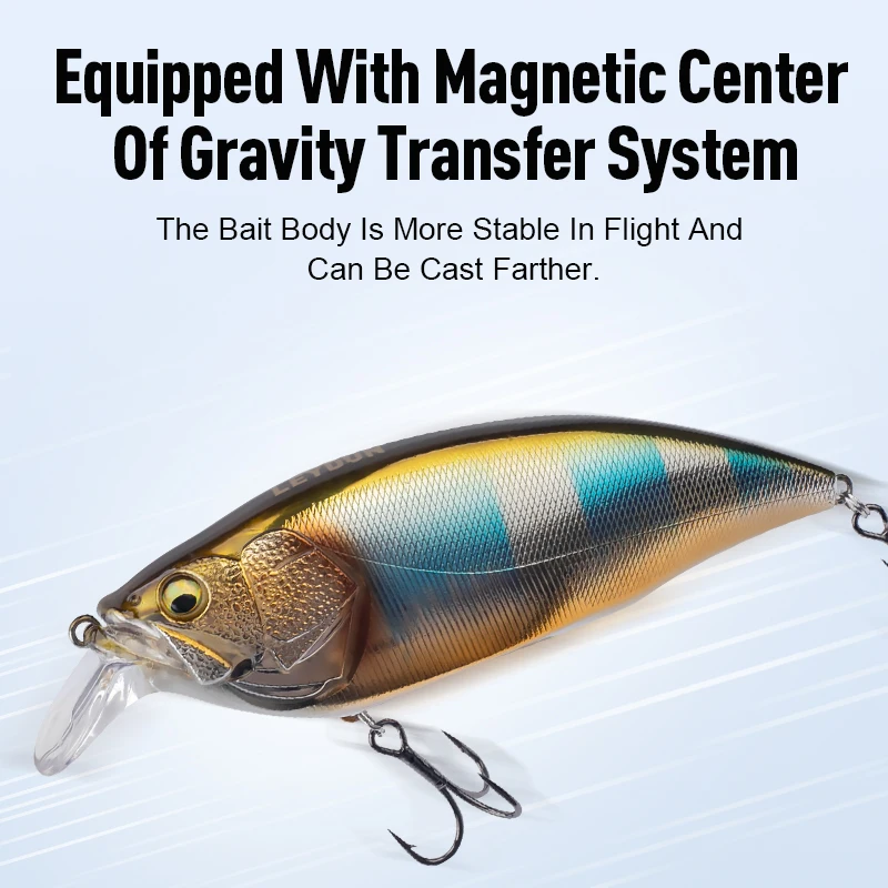 LEYDUN-Señuelos de pesca flotantes para pececillos, 126mm, 110mm, cebos duros de buena acción, Crankbaits de alta calidad, Wobblers, lubina, Swimbait - imagen 4