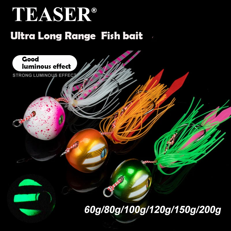 Plantilla de goma Tai, Señuelos de pesca de mar, plantillas deslizantes, cebos artificiales, 120g, 150g, 200g, pargo, mer, mar, invierno, Jigging, señuelo de pesca - imagen 4