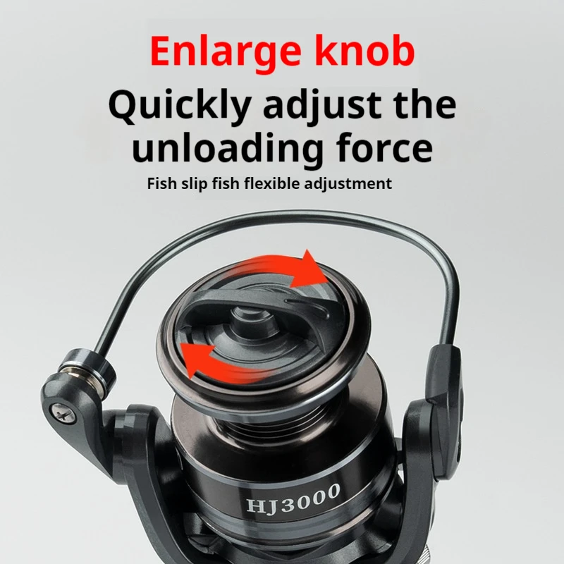 Carrete de pesca CHILENT HJ 5,2: 1 potencia máxima de arrastre 10kg carrete matal carrete giratorio de fundición larga 500s-7000s eruipment de pesca - imagen 5