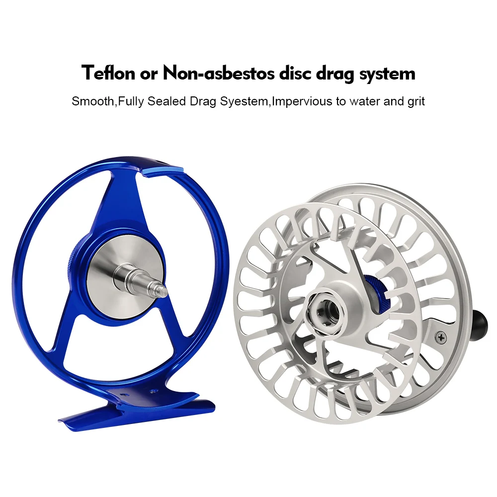 PROBEROS-Rueda de Pesca con mosca, carrete de Pesca con mosca de 5/6 WT, CNC, máquina de corte grande, carrete de fundición a presión de aluminio, aparejos de Pesca de lubina - imagen 2