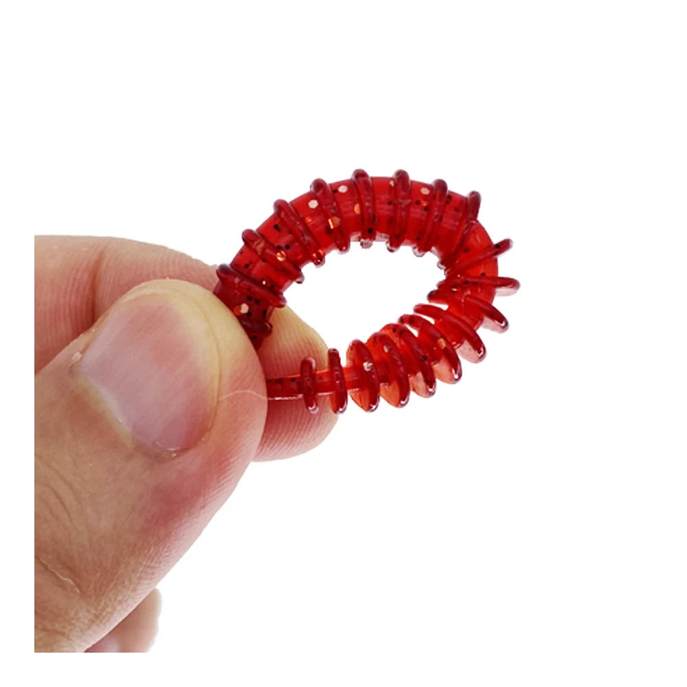 Lote de 10 unidades, 6,5 cm/1,2g, cebo road-sub, pez mandarín, cola de tornillo, luz trasera recta, gusano de baile - imagen 3