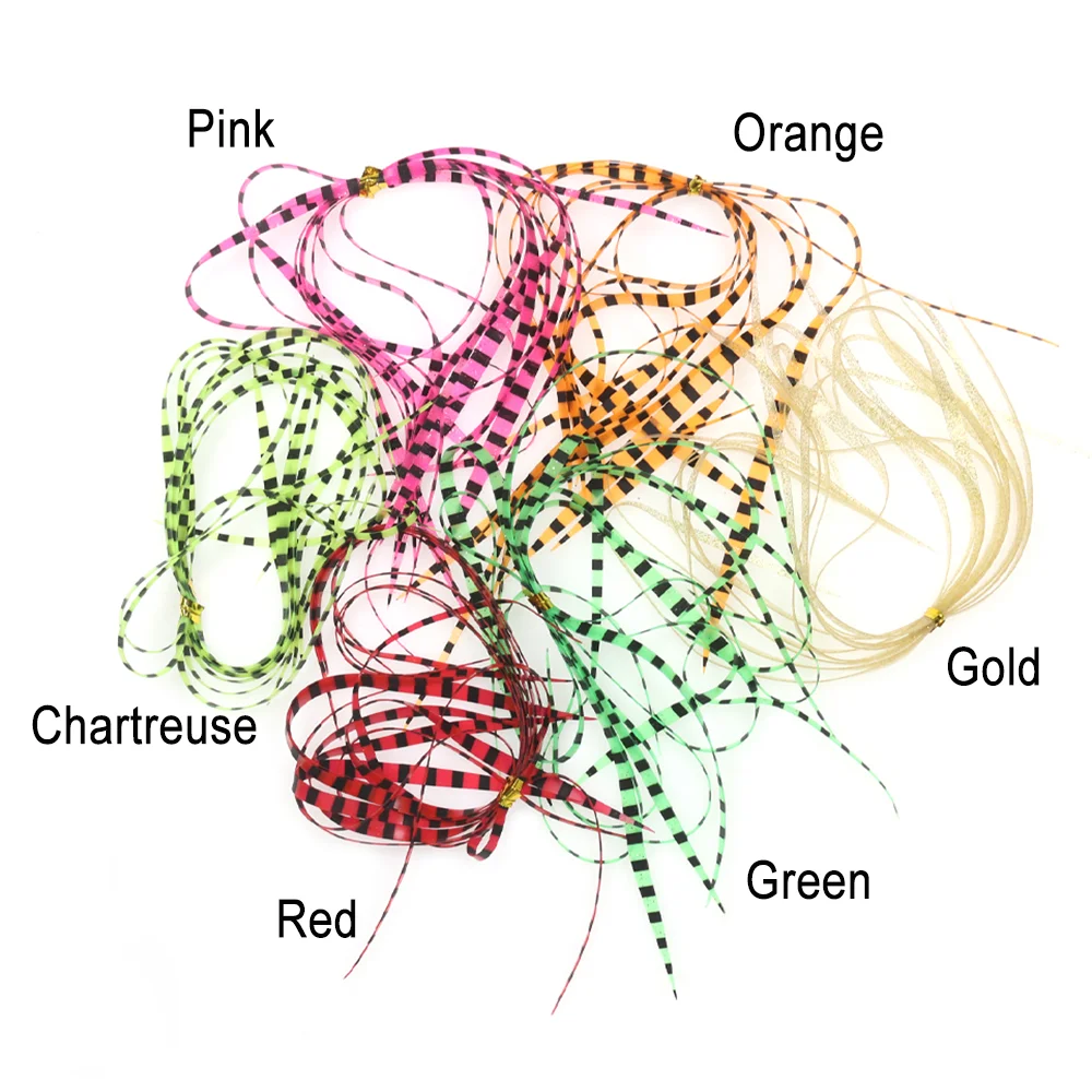 LIONRIVER, 1 paquete de faldas de silicona, señuelo de pesca, falda de goma de seda, Buzzbaits Spinner, Material de atado, accesorios de pesca - imagen 4