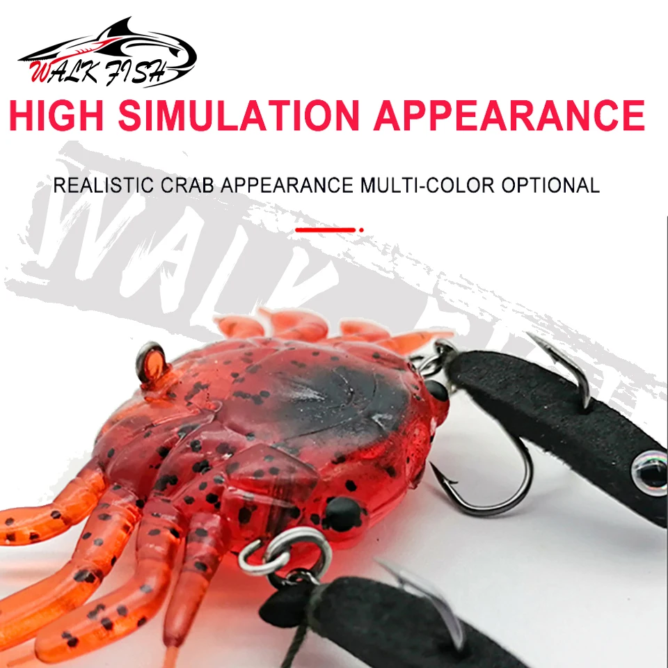 WALK FISH-señuelo suave de silicona para pesca, cebo falso de 5,8g, 13,7g, depredador de hundimiento, calamar, roca marina, equipo Artificial, 1 unidad - imagen 5