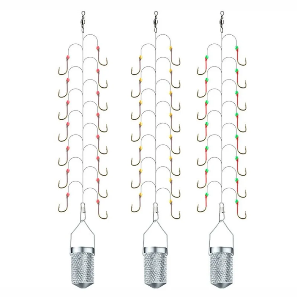 Anzuelo de cuerda Anzuelo de pesca luminoso 1 # -7 #   Gancho Metal cebo jaula Wobbler cebo duro calidad profesional duro Bai profesional Minnow - imagen 2