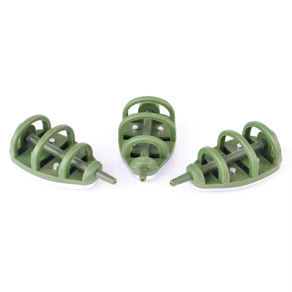 NGB 3 uds peso 30G-80G alimentador cebo jaula carpa accesorio de pesca jaula de acero alto en carbono ganchos grupo para pesca de carpa - imagen 2