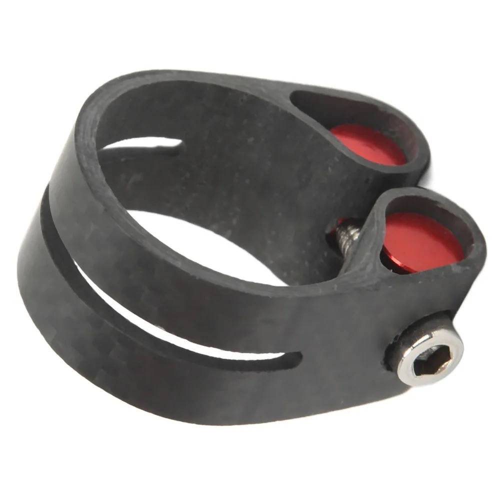 Abrazadera de Tija de Sillín de Bicicleta de Aleación de Aluminio, Ligera, Negra, de 31.8mm/34.9mm de Diámetro, para Tija de Sillín de Fibra de Carbono - imagen 2