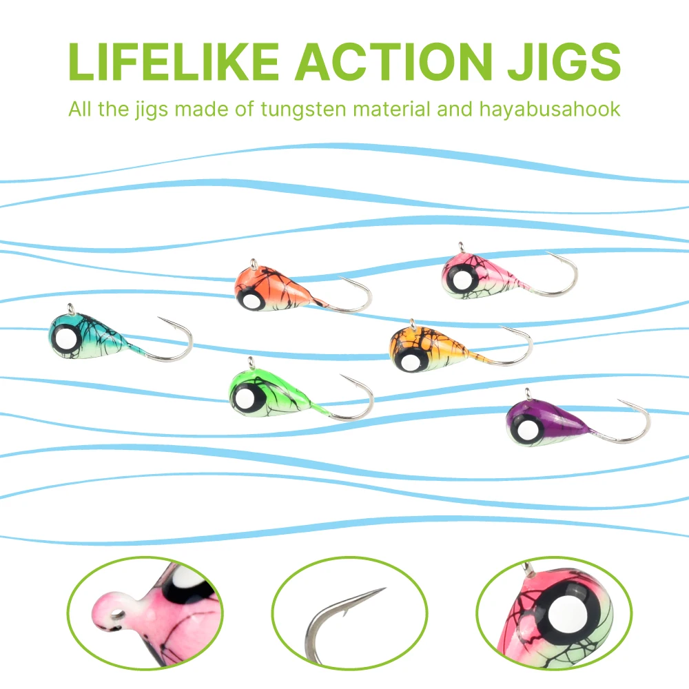 Hayabusa Elite TG Jigs Hielo UV - Material DIY para Perca