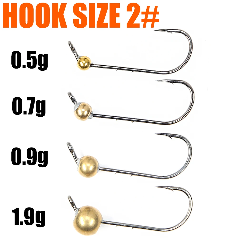 B & U 10 Uds Mini Micro anzuelo con cabeza de anzuelo Rockfish, anzuelo de cabeza expuesta, anzuelo de púas, señuelo de gusano suave para trucha, anzuelo de pesca, aparejos de pesca - imagen 3