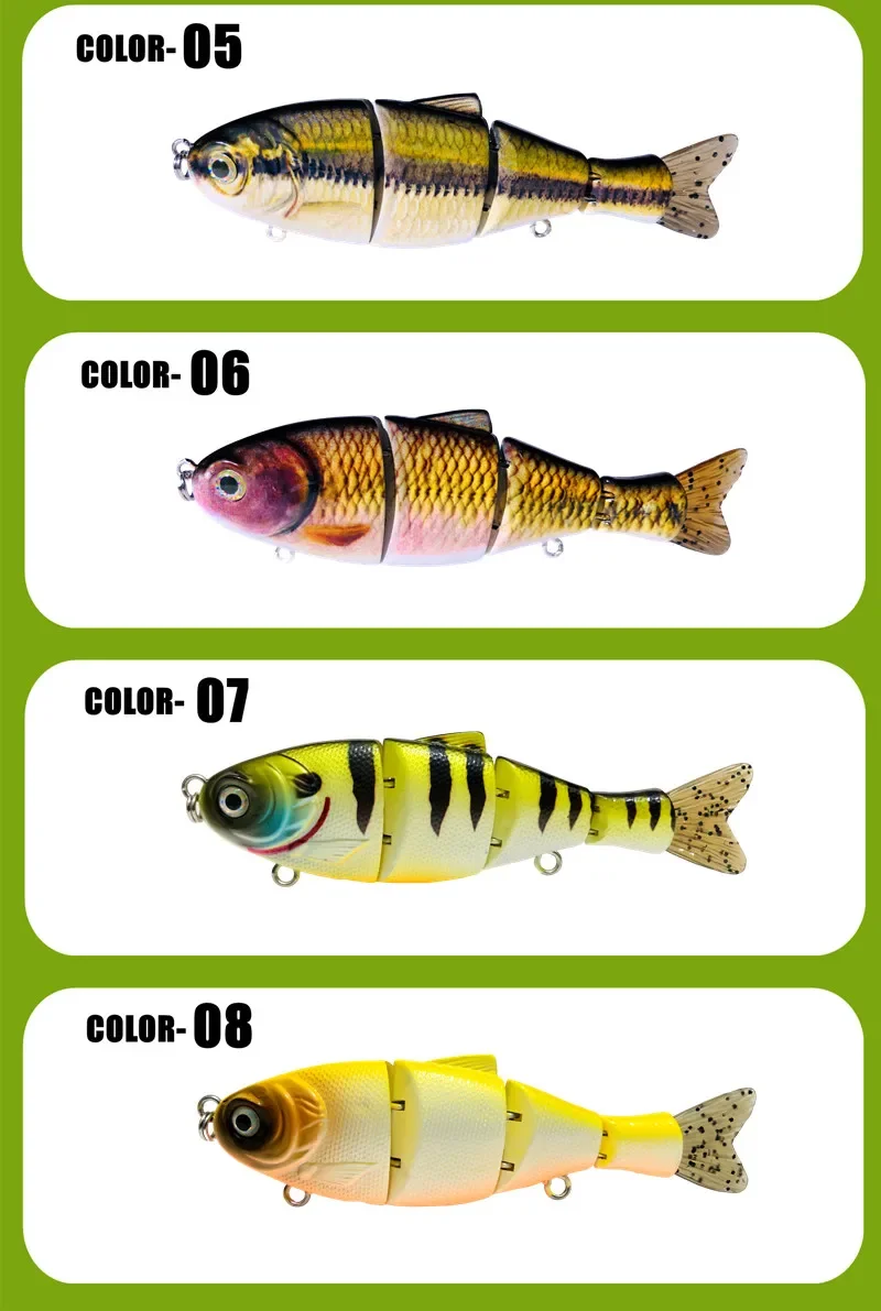 Explore la amplia gama de señuelos de pesca vibrantes con opciones de color 05 06, 07 y 08