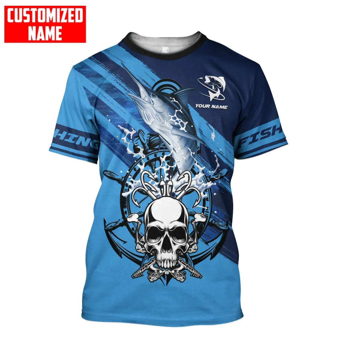 Camiseta personalizada con nombre de BASS FISHING 3D completamente estampada a la moda para hombre, pantalón corto informal Unisex de verano, camiseta de manga TX300 - imagen 3