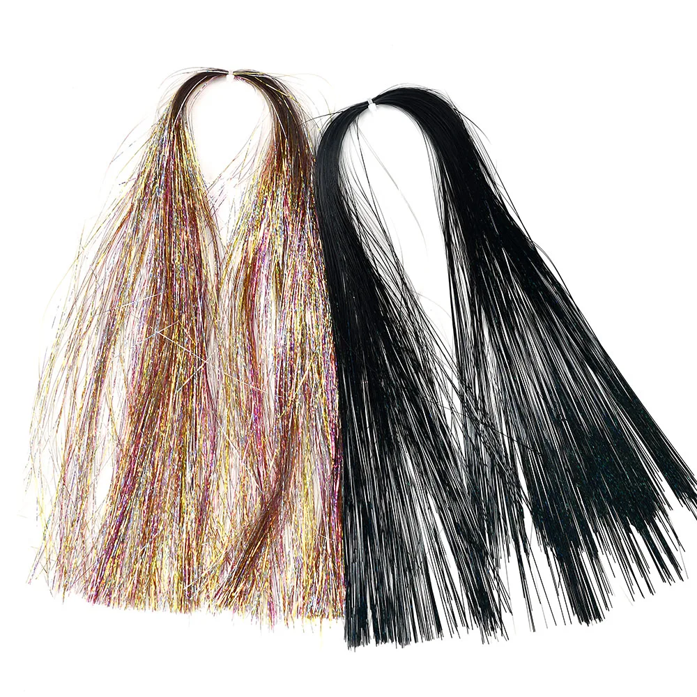 Materiales para atar moscas Flashabou Negro Cristal Arcoíris Tinsel - imagen 3