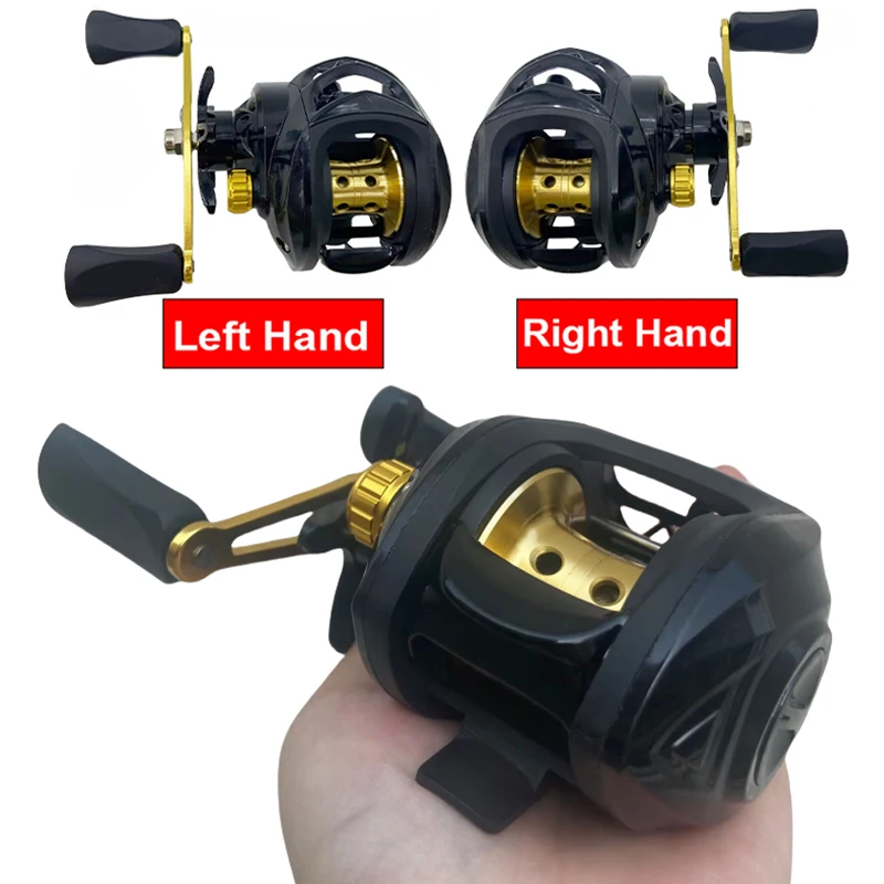 Carrete Baitcasting 7.2:1 freno magnético rueda intercambiable izq/der