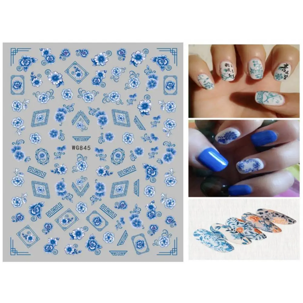 Pegatinas 3D de peces Koi rojos para uñas, calcomanías de tinta de loto de pez dorado de la suerte, diseño de acuarela, deslizadores chinos, decoración de Arte de uñas, manicura - imagen 2