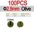 2.5mm Olive 100pcs