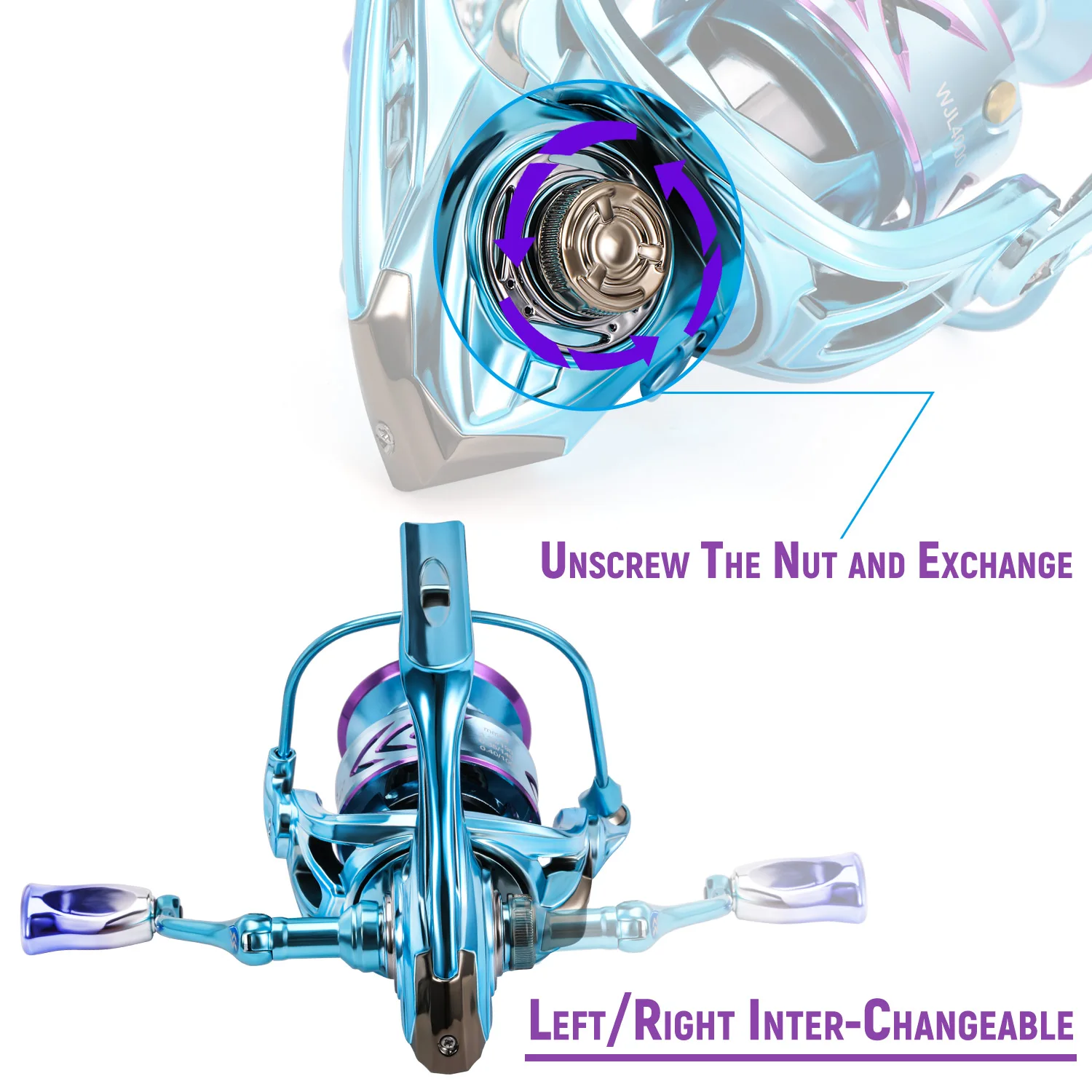 Sougayilang 1000-4000 Size Spinning Visserij-reel Hoge 5.2:1 Overbrengingsverhouding 10KG Remkracht voor Zoetwater Zeewatervissen Pesca - imagen 5