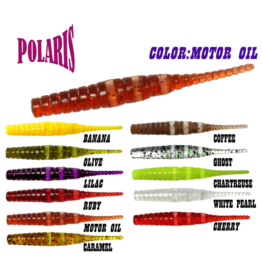 Señuelos de pesca KESFISHING, gusano suave Polaris 95mm 2,9g, cebos artificiales de silicona para pesca de lubina, olor a camarón, añadir sales - imagen 5