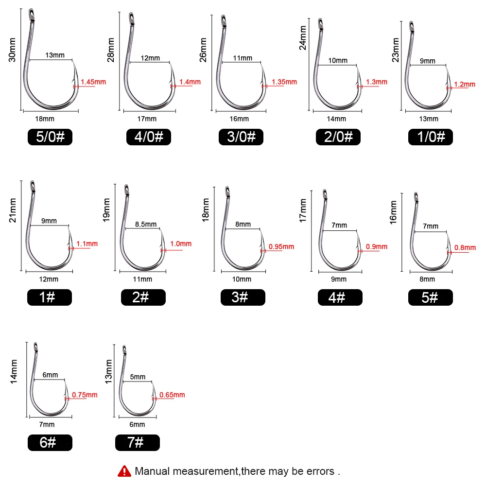 FTK 50-100PCS Anzuelos de pesca CHINU de acero rico en carbono con anillo 5/0 # -7 #   Anzuelo de carpa de agua dulce, bagre con púas, Anzol Peche Tackle - imagen 2