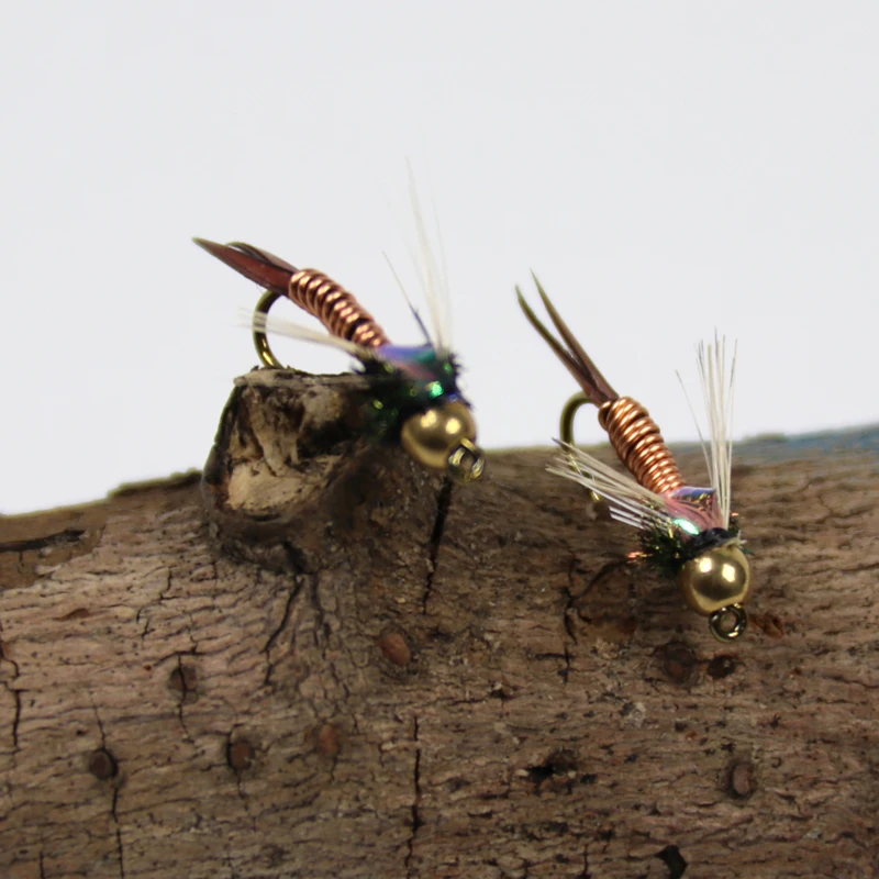 Wifreo-SEÑUELOS DE pesca con mosca de piedra, 10 piezas, 8, 10, 12, cobre, John Fly, cabeza de latón, ninfas, trucha - imagen 3
