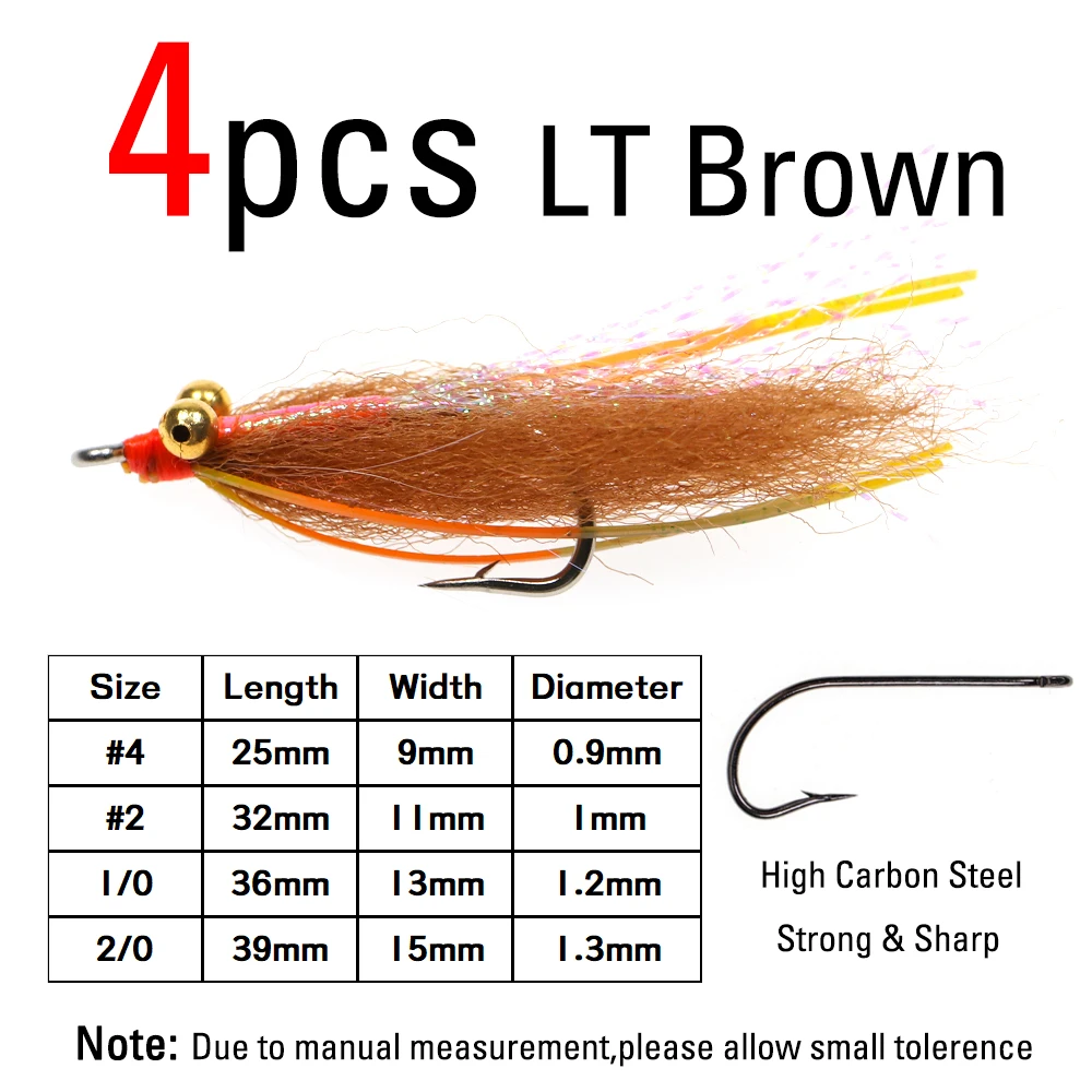 4pcs Lt Brown