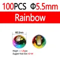 100pcs 5.5mm Rainbow