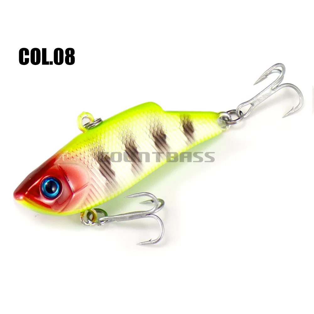 Señuelos de pesca con vibración Countbass 55mm 2-11/64 "10g 23/64 oz., hundimiento sin labios Crankbait Wobbler cebo duro Vib sonajero para lubina