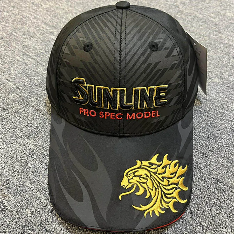 SUNLINE-Sombrero de pesca con Clip para hombre, gorra de pesca con sombrilla, gorra bordada de algodón, gorra de béisbol ajustable, sombrero de verano para deportes al aire libre - imagen 3