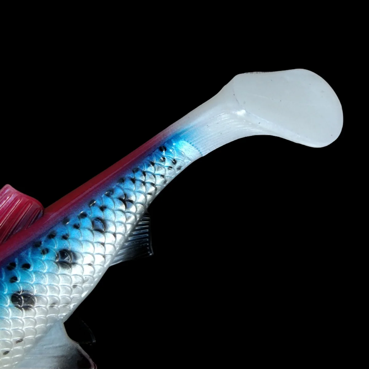 Swolfy-señuelo de cola en T de dos colores, cebo suave de cola de paleta, Wobbler, cebo de silicona para lubina, 4 piezas, 15cm, 34g - imagen 5