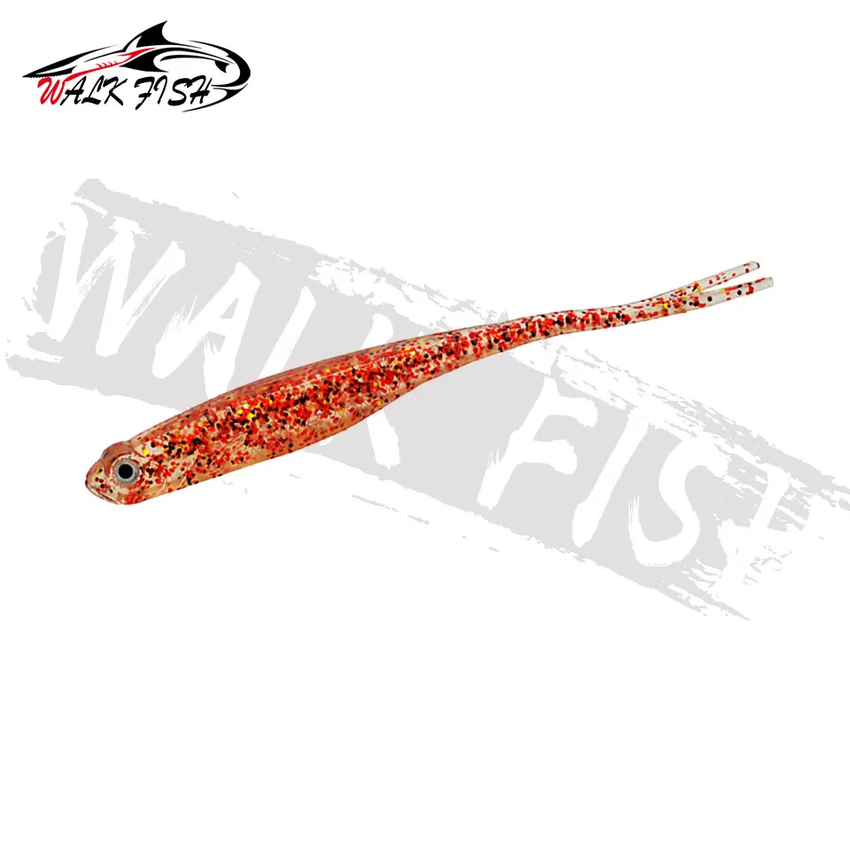 WALK FISH 4 Uds nuevas Señuelos de Pesca cola de horquilla señuelo de gusano pez 13cm 8,4g Wobblers pesca de carpa señuelos blandos cebos artificiales de silicona - imagen 4