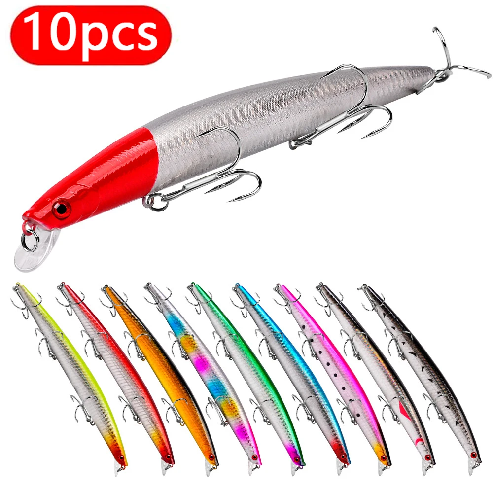 Señuelo Minnow flotante Wobbler Crankbait para lubina y lucio - imagen 4