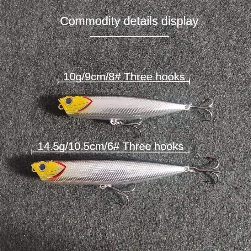 Señuelos de Pesca flotantes, cebos artificiales Isca, cebo de freno de mosca de tiro largo, 2 piezas, 10g, 15g - imagen 2