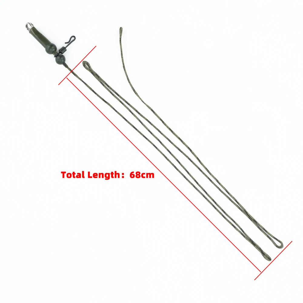 Hirisi, 3 uds., línea central de plomo para pesca de carpa, aparejos de helicópteros, línea de aparejos de pesca, accesorios de línea trenzada hundida LC210 - imagen 4