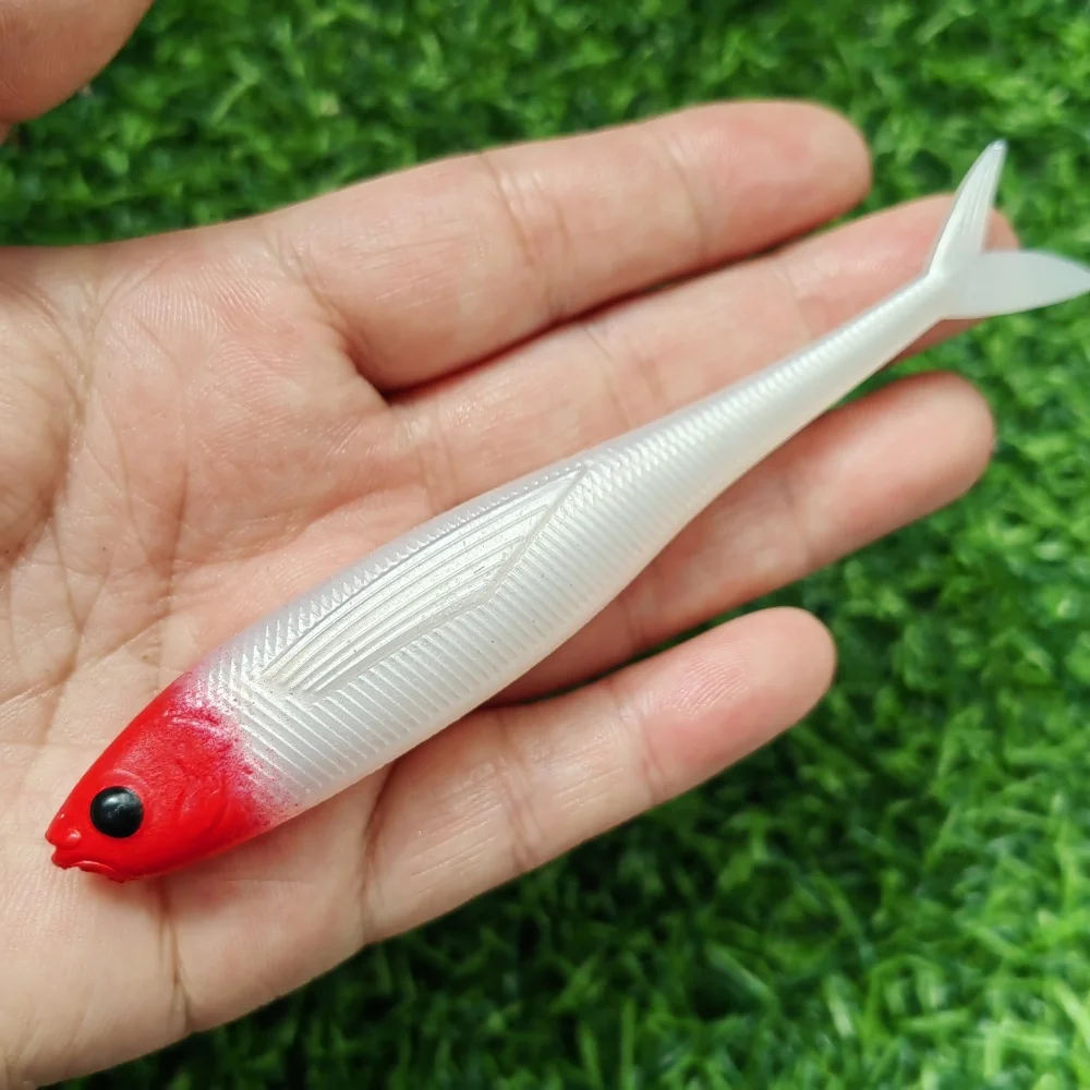MUKUN 2 unids/pack nuevo TPR flotante pesca señuelos blandos 12cm 9g 5 colores señuelos artificiales cola Y Swimbait Minnow señuelos - imagen 4