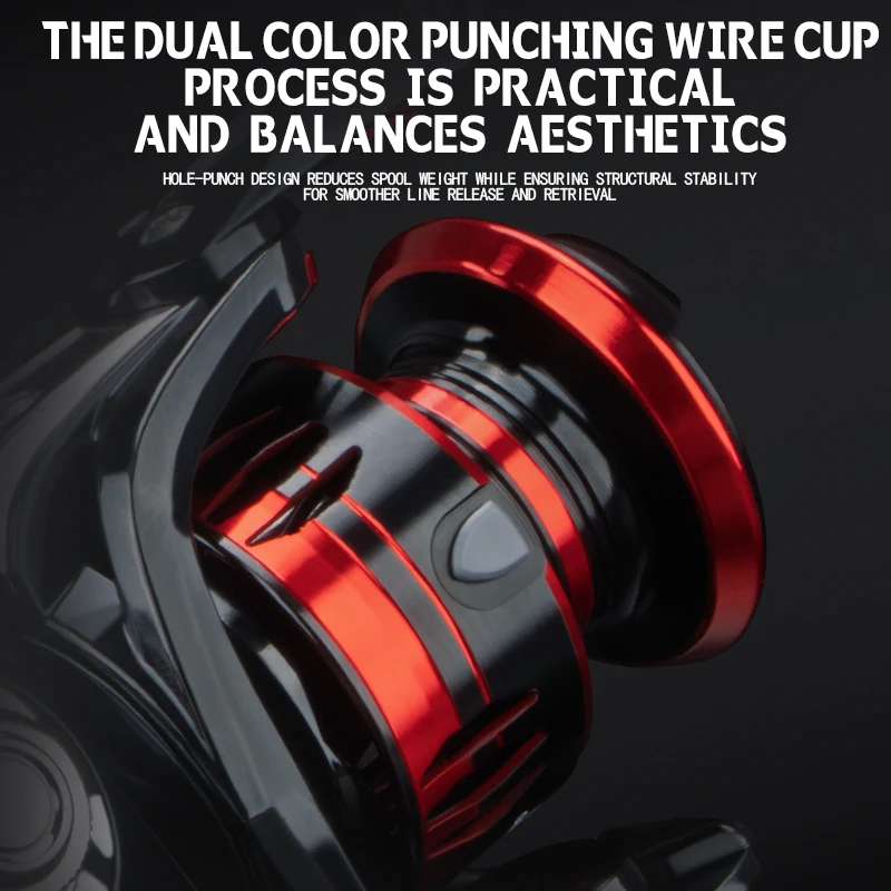 DEUKIO nuevo carrete de pesca Drag Power 6KG 5,2: 1 carretes giratorios carrete de Metal carretilhas de pesca carrete para accesorios de pesca Peche - imagen 3