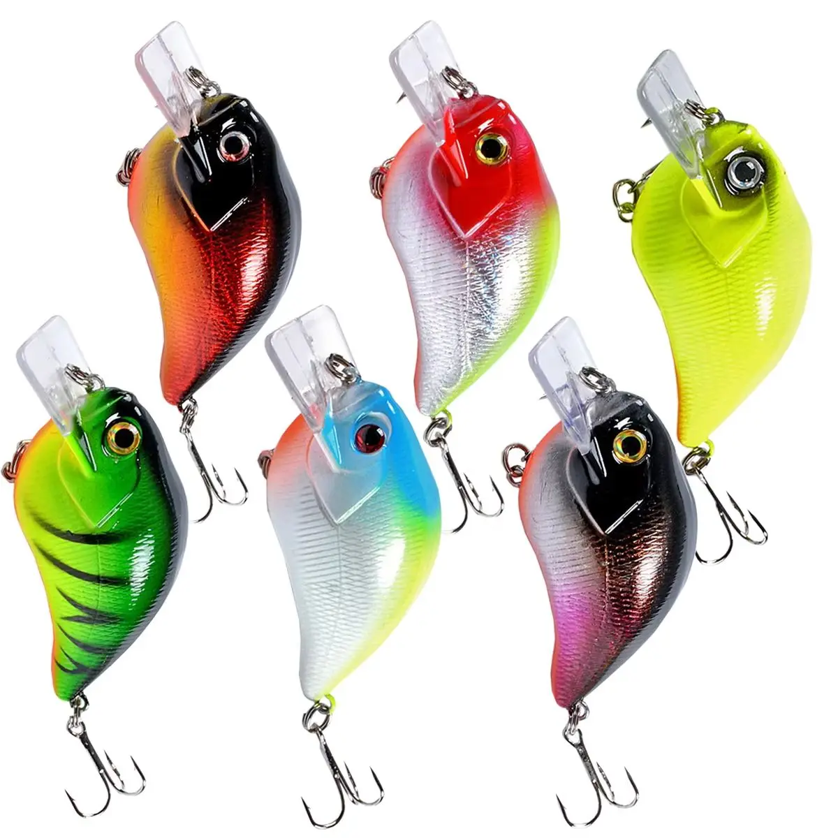 7,5 cm/15g ojos 3D Crankbait Señuelos de Pesca Wobblers flotante plástico Artificial lubina cebo duro Pesca Lucio aparejos de Pesca