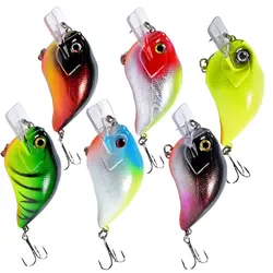7,5 cm/15g ojos 3D Crankbait Señuelos de Pesca Wobblers flotante plástico Artificial lubina cebo duro Pesca Lucio aparejos de Pesca
