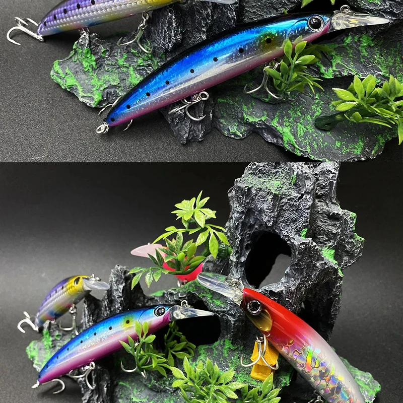 Señuelo Minnow Flotante para Lubina Trucha Lucio Agua Salada - imagen 3