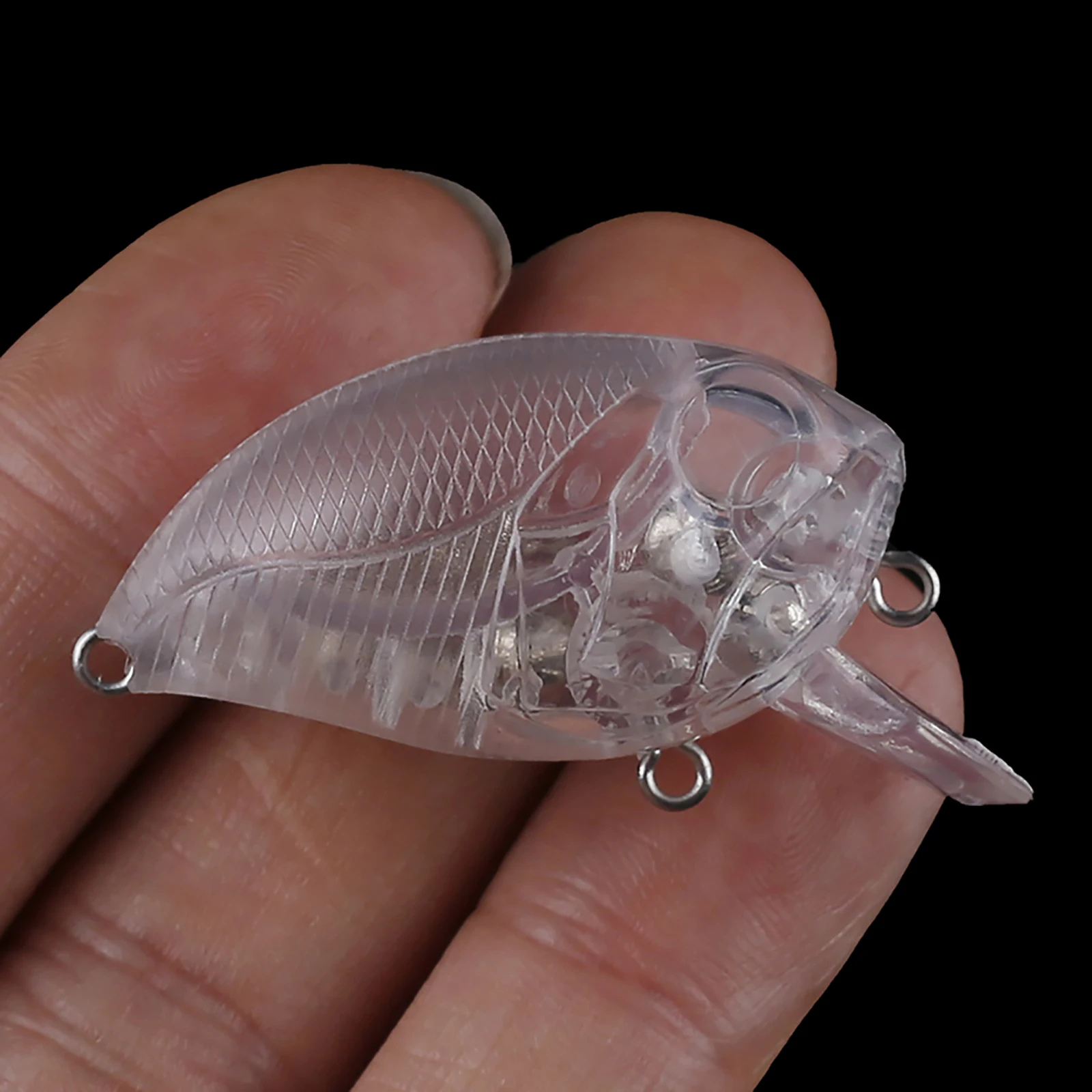 Chan'sHuang 20 piezas cebo en blanco sin pintar 45mm 7g sonajeros flotantes de labio hexagonal Mini Crankbait DIY aparejos de señuelo de pesca hechos a mano - imagen 5