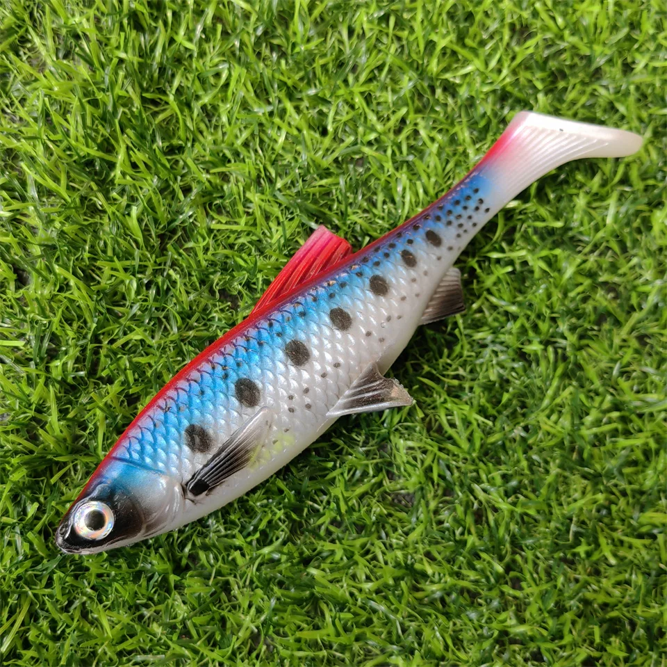 Señuelo de pesca suave The Predator, cebo Artificial de silicona, wobbler swimbait, cola de paleta, aparejos de pesca, 1 unidad, 34G - imagen 3