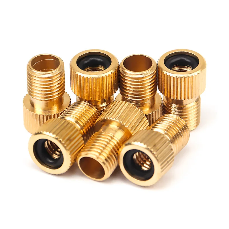 Adaptador de boquilla de aire de bicicleta de latón completo, 7 piezas, cabezal de conversión rápida, boquilla francesa a boquilla americana, accesorios para bicicleta - imagen 3