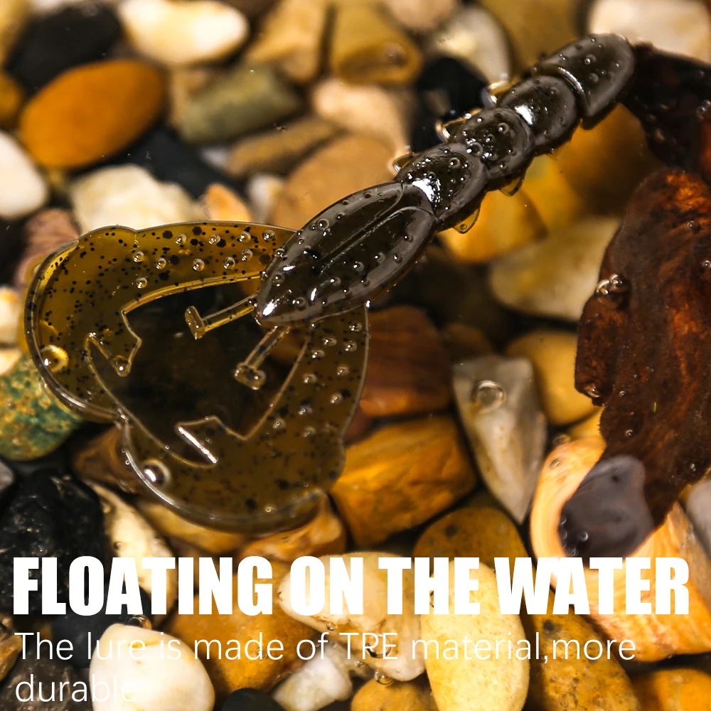 Señuelos flotantes PEAK, 40mm, 60mm, señuelo suave, Señuelos de pesca, camarones, langosta, señuelo de plástico suave, Señuelos de Pesca - imagen 3