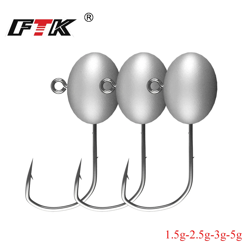 FTK Anzuelos Jig Head Aji doble púa Mustad – Para pesca en roca - imagen 3